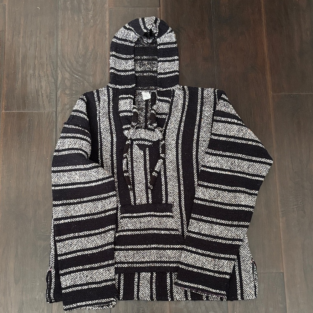 Striped Black and White Men's Sweater